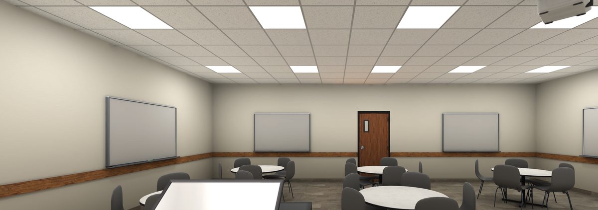 Instructor avatar drawing on a virtual whiteboard in The MirroredSpace chemistry classroom